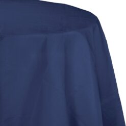Navy Tablecover 82" RND PPR/Poly