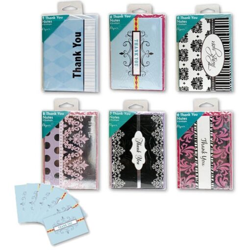 Embellished Thank You Notes Astd 6Ct