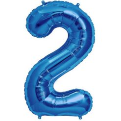 34" SHP Blue #2 Foil Balloon