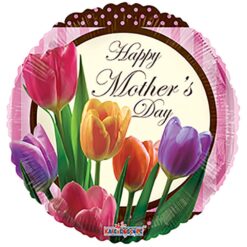 18" RND Mother's Day Tulips Foil BLN