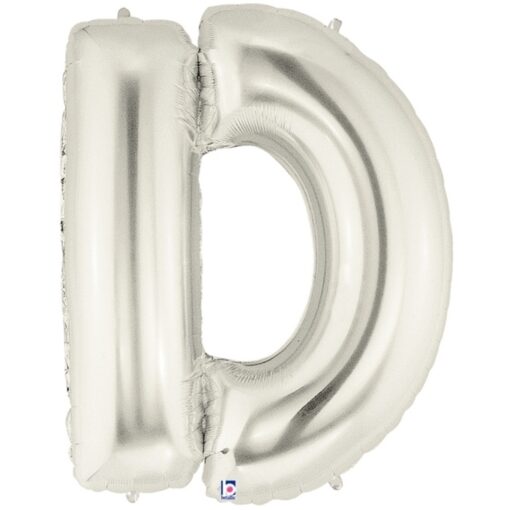 40&Quot; Shp Letter D Silver Foil Balloon