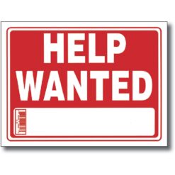 Sign, Help Wanted 9"x12"