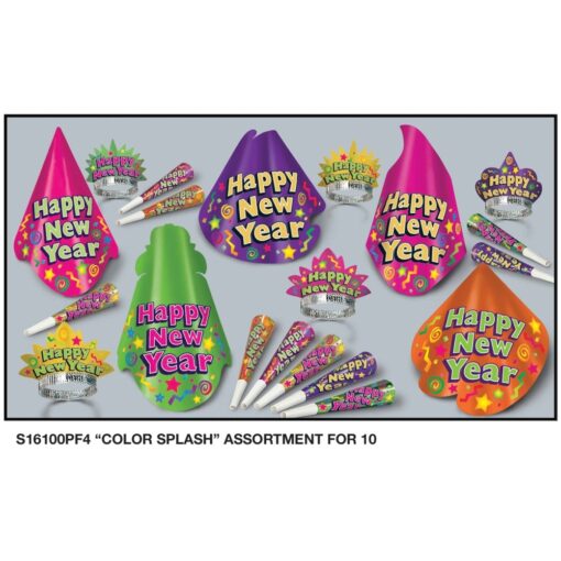 10 Person Color Splash Ny Party Kit