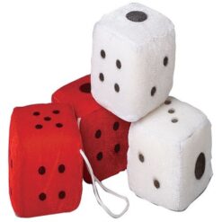 Plush Dice Pair, 3" Astd Colors