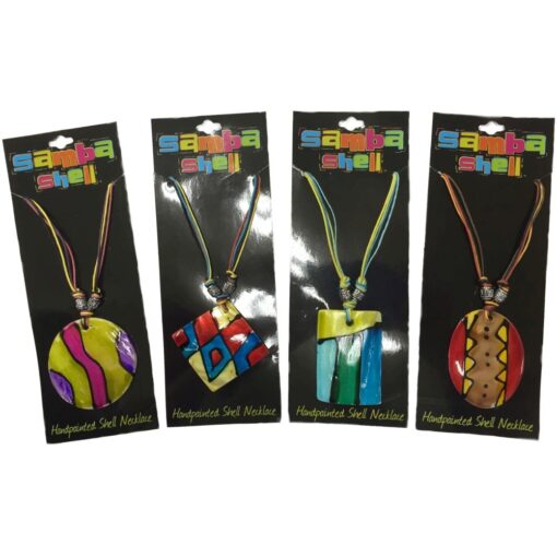 Samba Shell Necklace Handpainted Astd