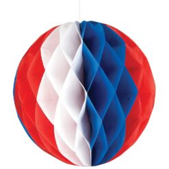 Red/Wht/Blu Honeycomb Tissue Ball 12"