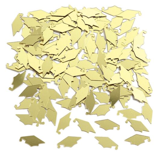 Yellow/Gold Grad Cap Confetti .5Oz