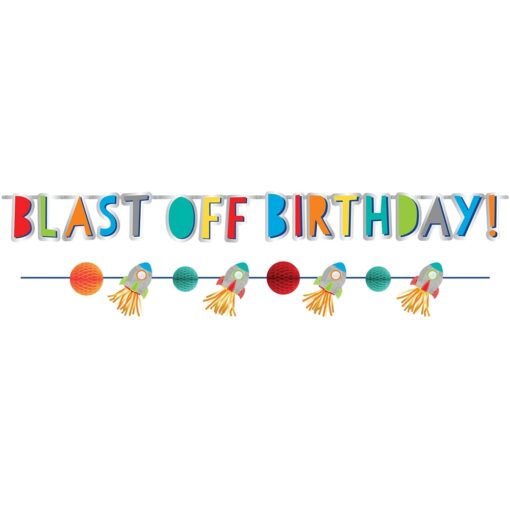 Blast Off Birthday Banner Kit