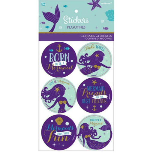 Mermaid Wishes Stickers 24Ct