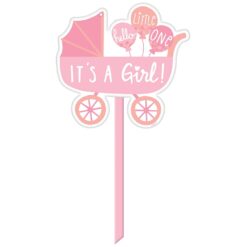 It's A Girl Pink Carriage Yard Sign
