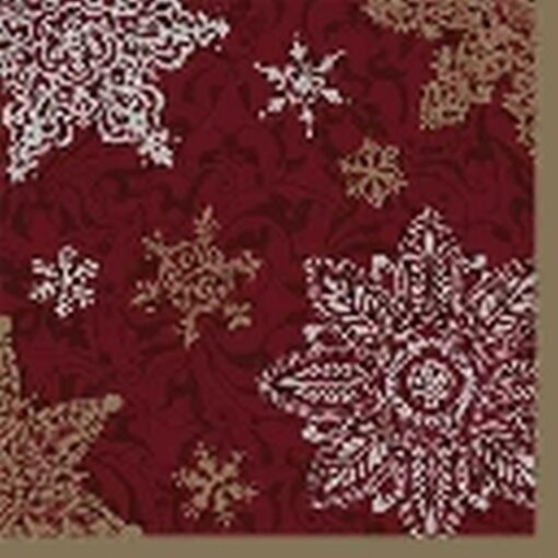 Napkin Bev Shimmery Snowflakes