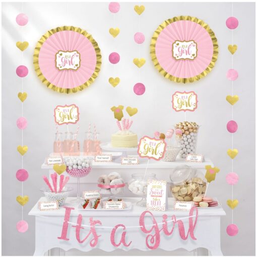 Girl Baby Shower Buffet Decoratring Kit