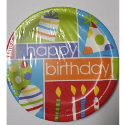 Retro Birthday Plates 9" 8CT