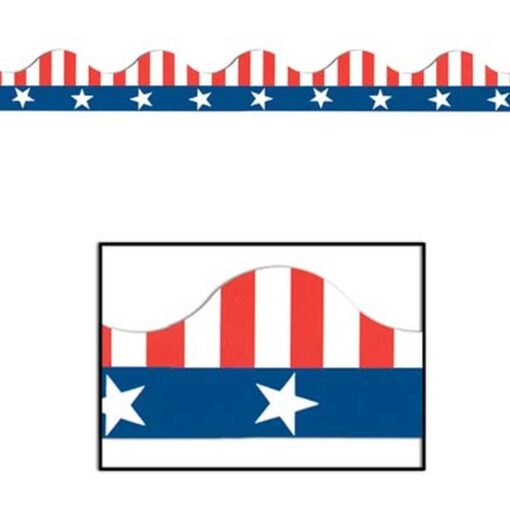 Patriotc Border Trim 3' 3/4&Quot;