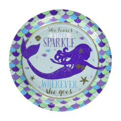 Mermaid Wishes Metalic Plates RND 7" 8CT