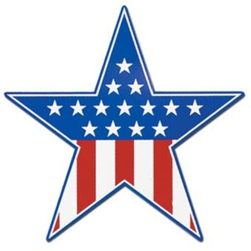 Patriotic Star Cutout 15&Quot;
