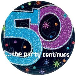 50th Birthday Plates 9" 8CT