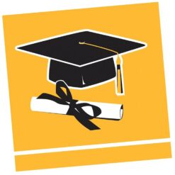Yellow Grad Napkins Beverage 36CT
