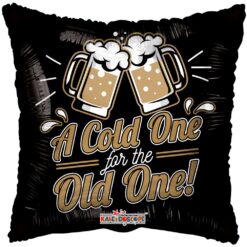 18" SQR Cold One For The Old One Foil Balloon