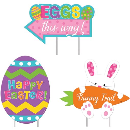 Easter Sidewalk Signs 3Pcs