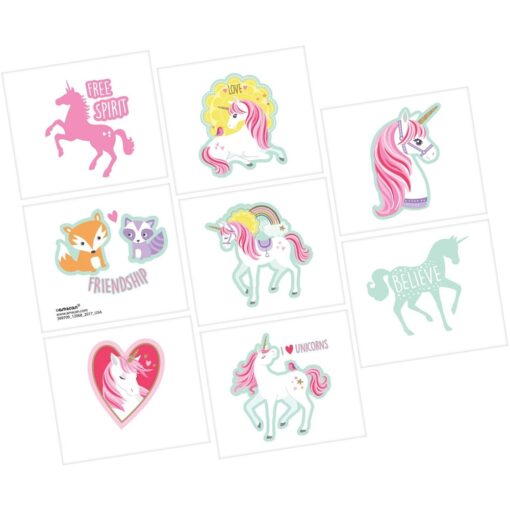 Magical Unicorn Tattoos 8Ct