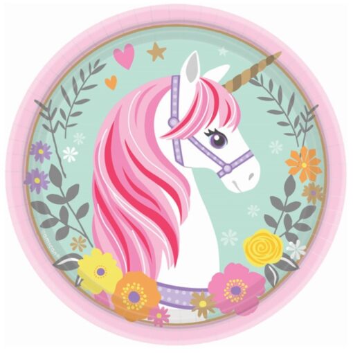 Magical Unicorn Plates 7&Quot; 8Ct