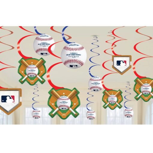 Rawlings™ Baseball Value Pack Swirl Decorations