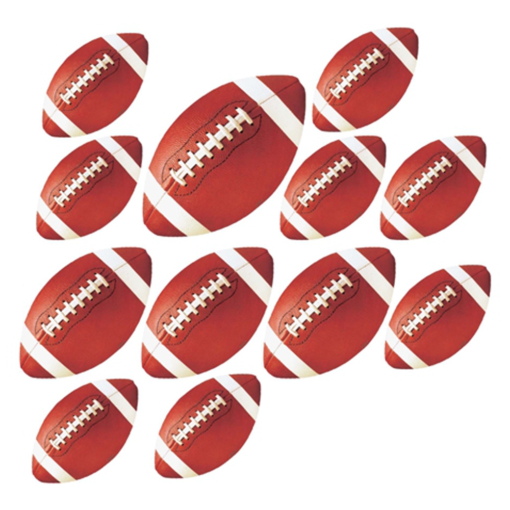 Football Cutouts Astd 12Ct