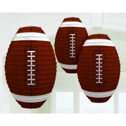 Football Paper Lanterns 13.5" 3CT