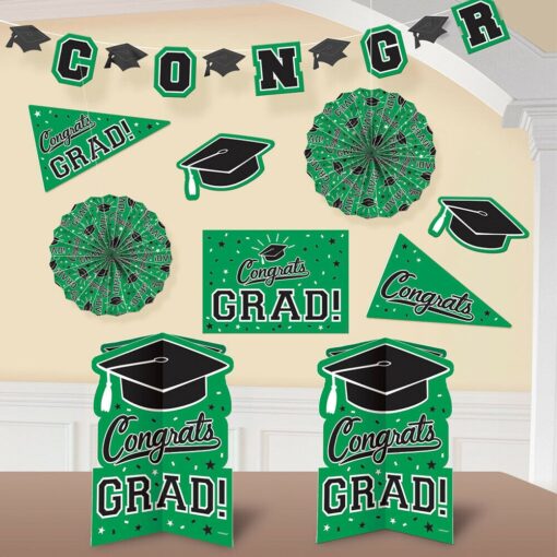 Green Grad Room Decorating Kit