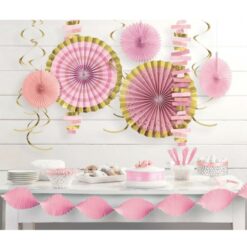 Pink & Gold Paper Decorating Kit
