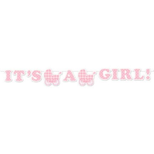 It'S A Girl Ribbon Banner