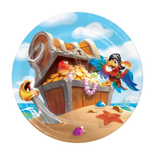 Pirate Treasure Plates 7” 8Ct