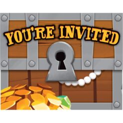 Pirate Treasure Invitations 8CT