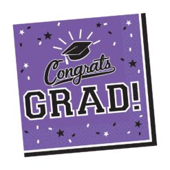 Purple Grad Napkins Beverage 36CT