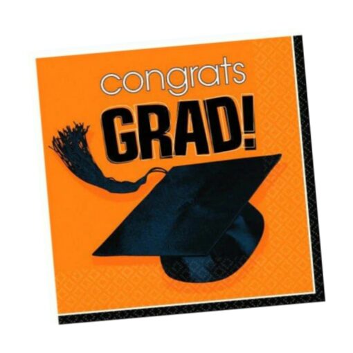 Orange Grad Napkins Beverage 36Ct