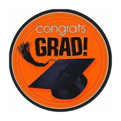 Orange School Colors Plates 7” 18CT
