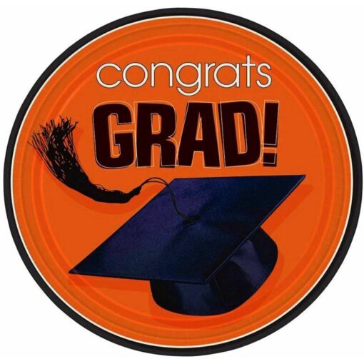 Orange Grad Plates 9” 18Ct