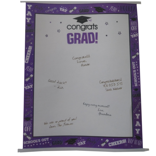 Purple Sign In Grad Scroll Sheet