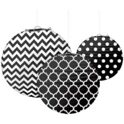 Paper Lanterns RND Black Designs 3CT