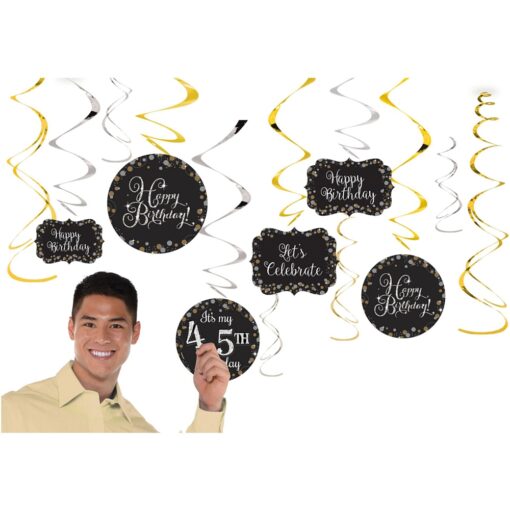 Sparkling Celebration Swirl Decor W/Age