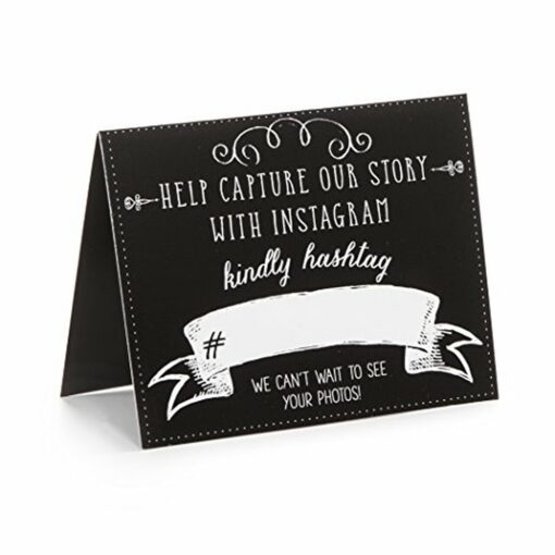 David Tutera Black And White Instagram Tent Cards 24Pcs