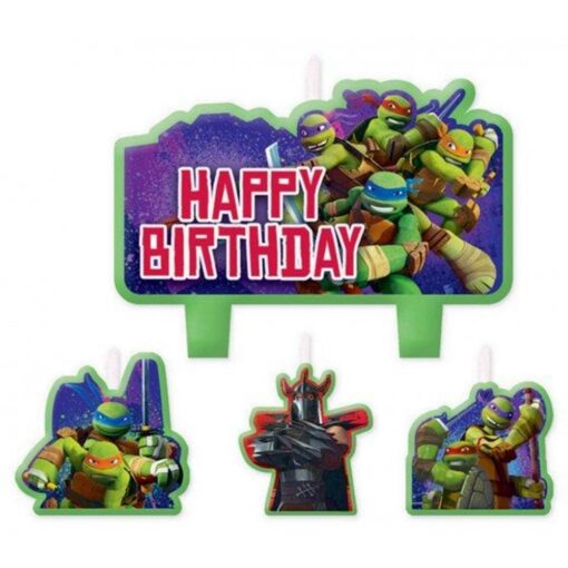 Rise Of The Teenage Mutant Ninja Turtles Molded Candle Set 4Pcs