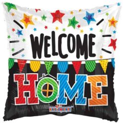 18" SQR Welcome Home Pennants Foil BLLN