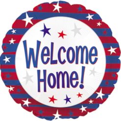 18" RND Welcome Home R/W/B Foil BLN