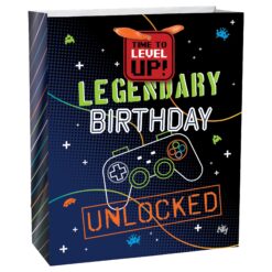 Gamer Boy Birthday Large Gift Bag w/Hang Tag