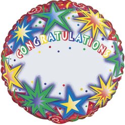 18" RND JW Contratulations Foil