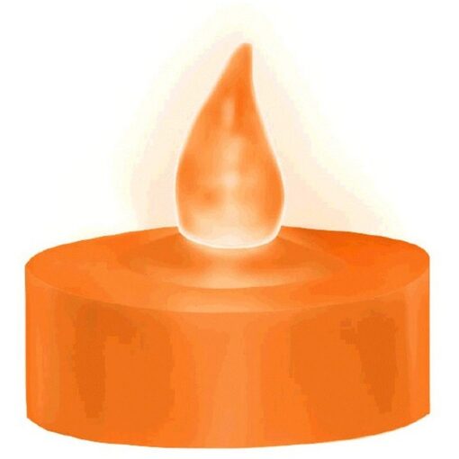 Plastic Flicker Lights Orange 2Pk