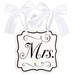 "Mrs" Chair Sign MDF White
