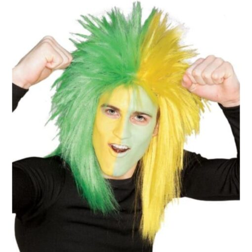 Sports Wig Yellow &Amp; Green